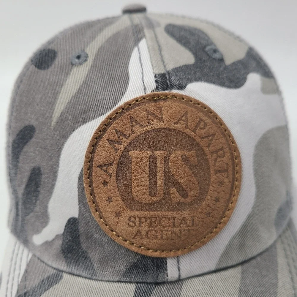 Vintage A Man Part Movie Promo Hat Adjustable Camo 2003 Thriller Action Gray Men